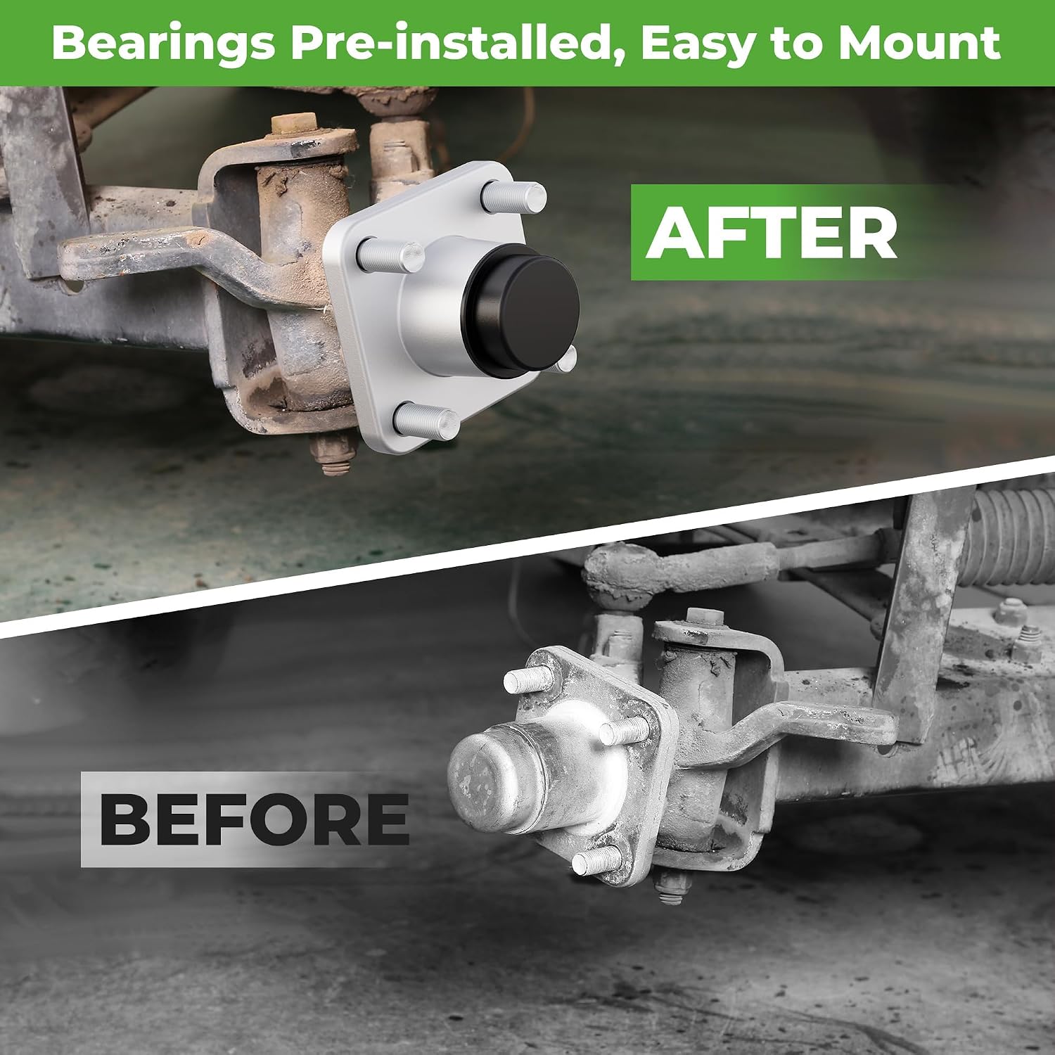 Bearings Pre-installed, Easy to Mount