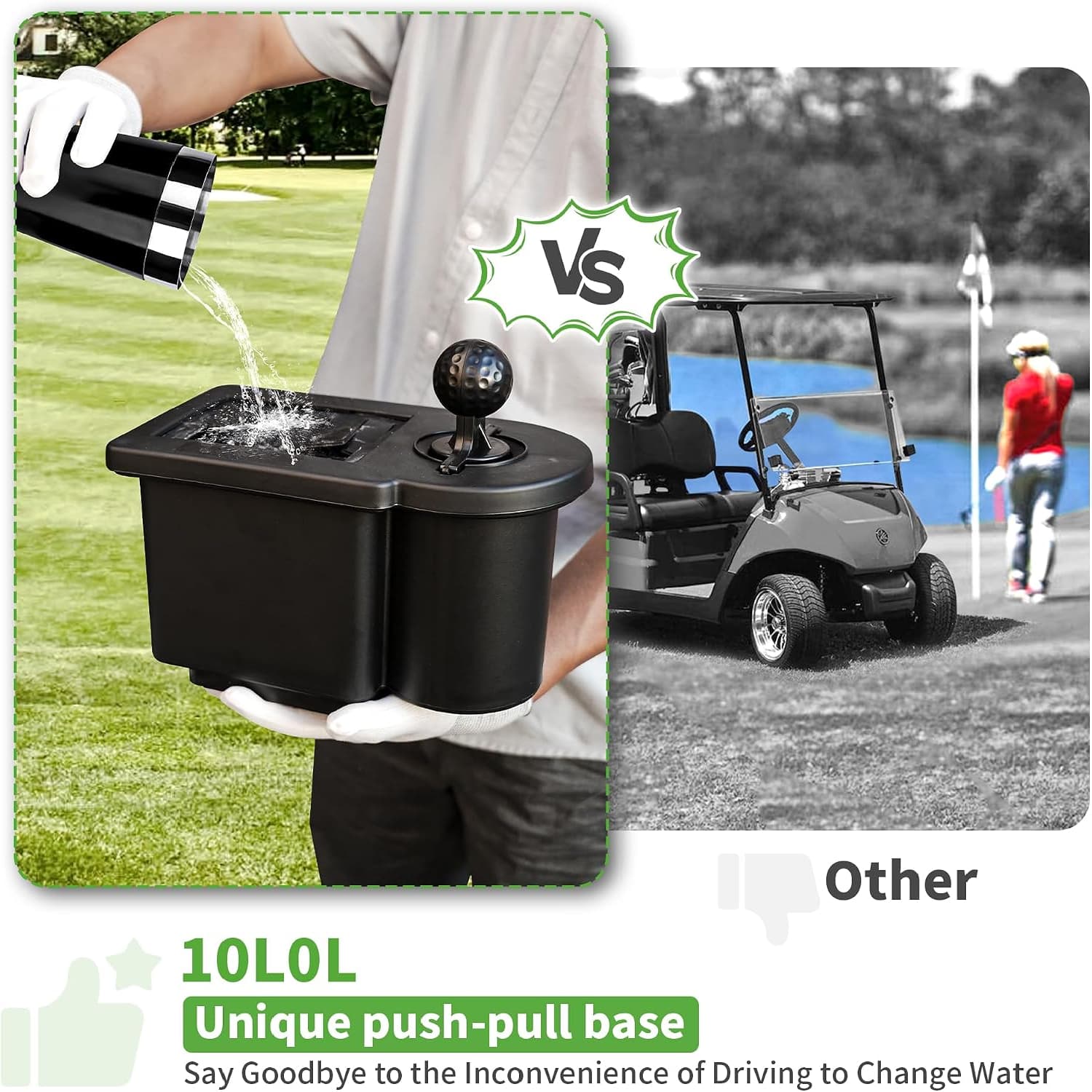 Golf Ball Washer and Club Head Cleaner for EZGO Club Car Yamaha