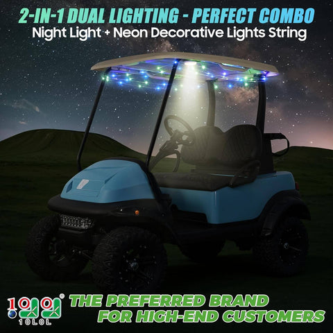 10L0L Universal Golf Cart Roof Light & Neon Strip Kit
