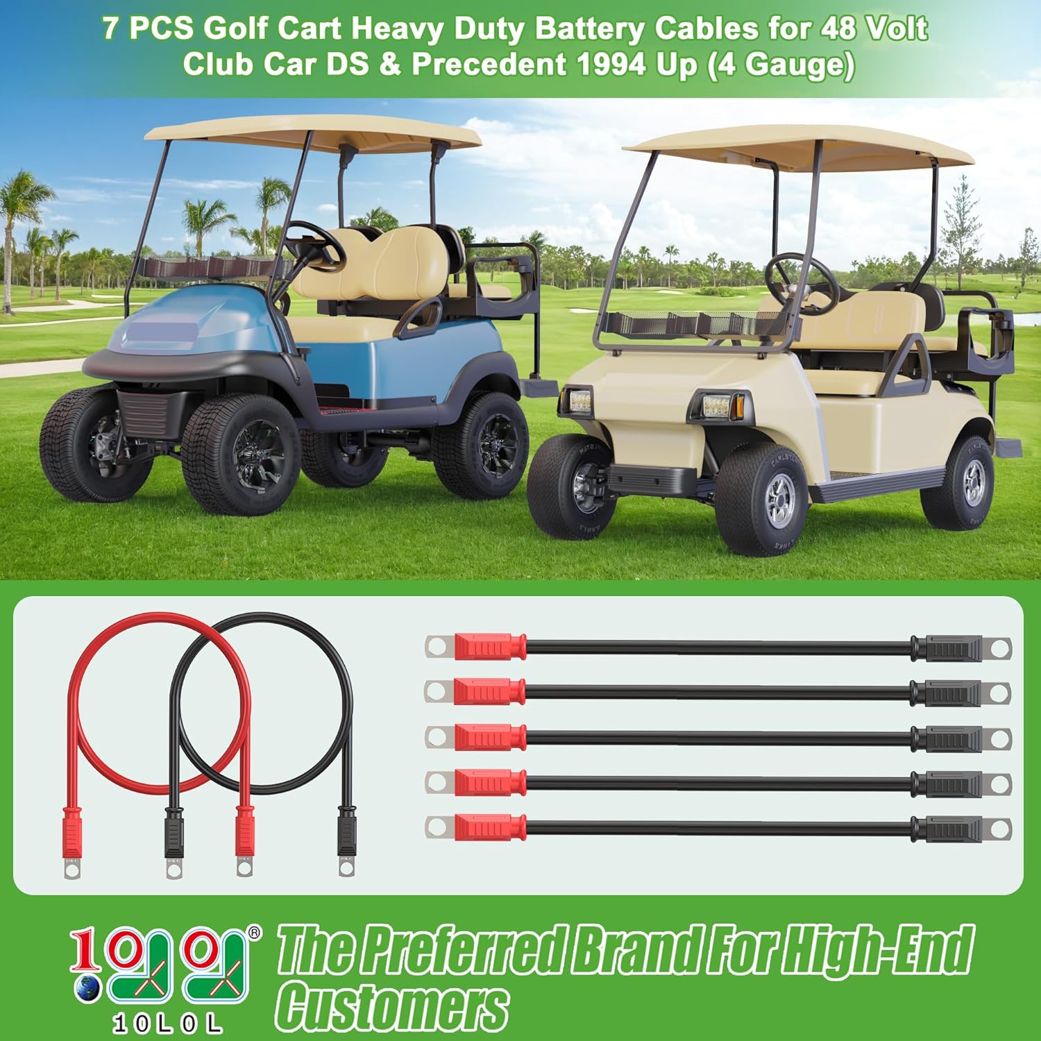 Golf Cart Battery Cable Set