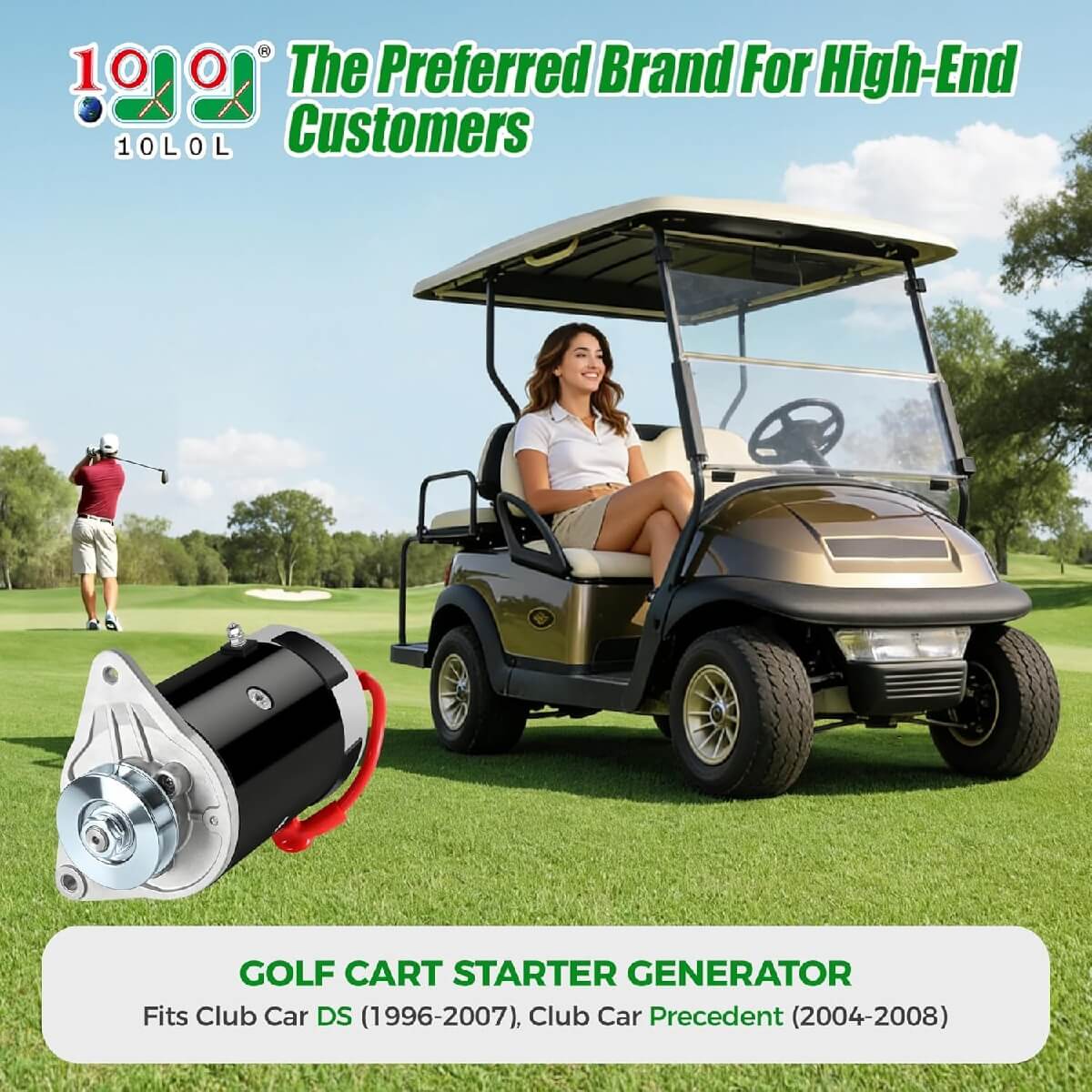 10L0L Golf Cart Starter Generator for Club Car DS & Precedent