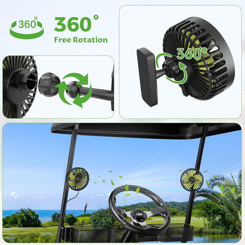 Golf Cart Fan 360 Degree Rotating Bracket