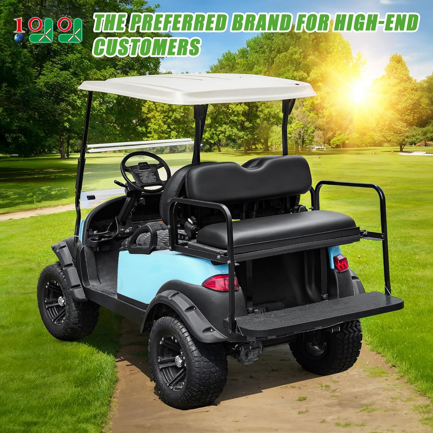 Golf Cart Flip Seat for Yamaha Club Car EZGO Back Seat