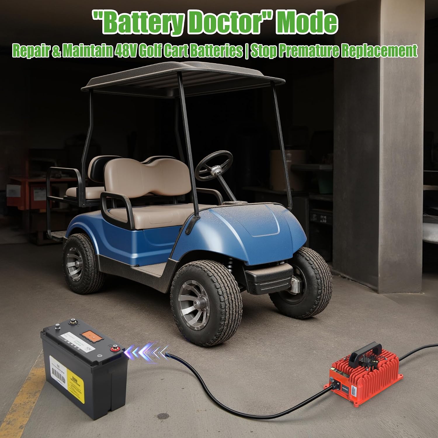48v battery charger golf cart