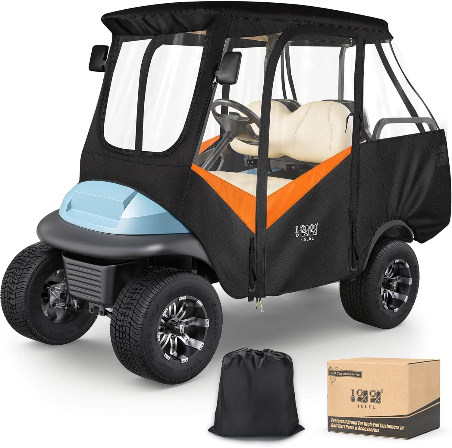Black with Orange