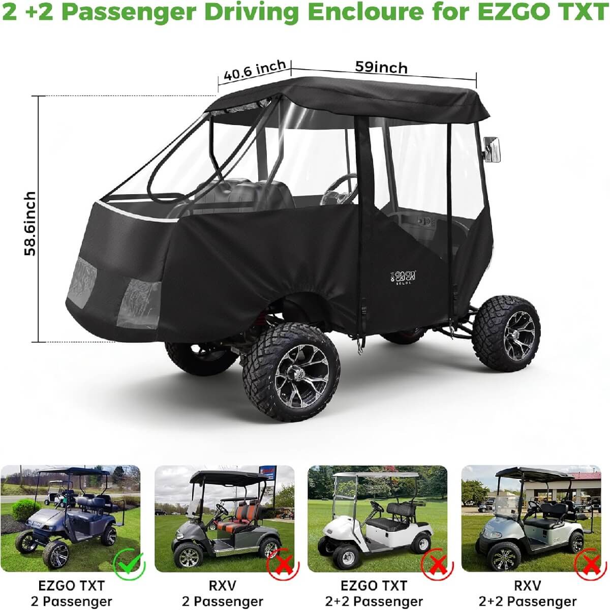 EZGO TXT Golf Cart Enclosure