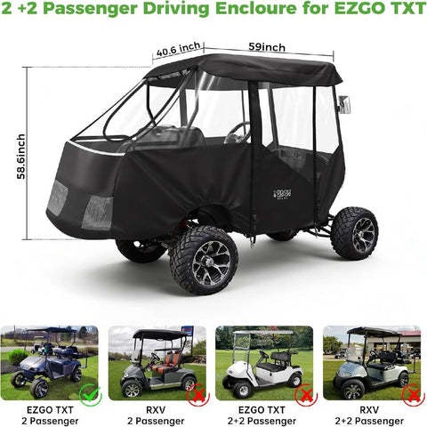 EZGO TXT Golf Cart Enclosure