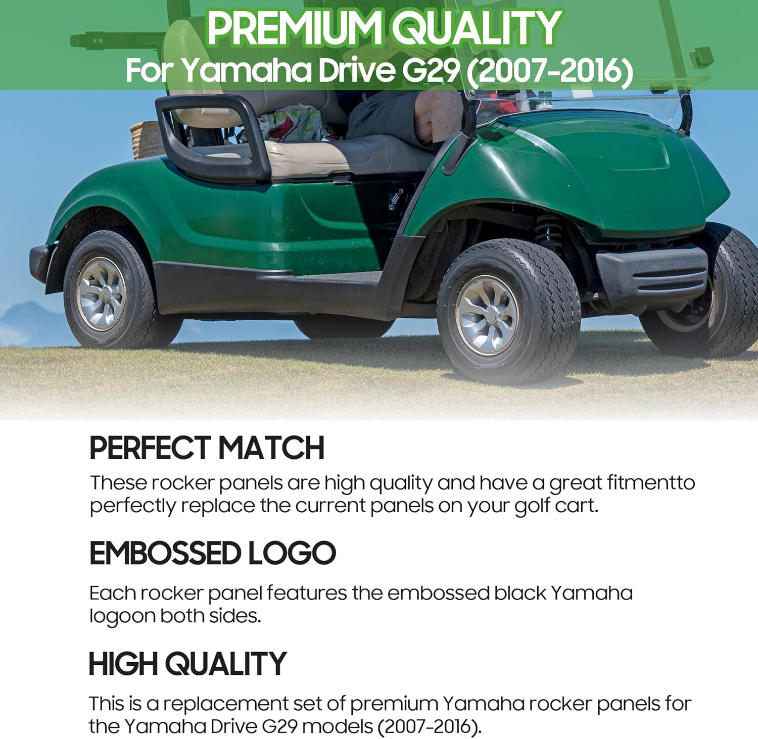 Golf Cart Rocker Panel Set for Yamaha G29 Drive (2007-2016) – OEM Replacement