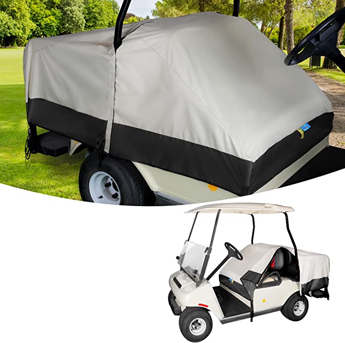 10L0L 4 Passenger Golf Cart Cover Fits EZGO, Club Car, Yamaha Seat, Two Color Options Available