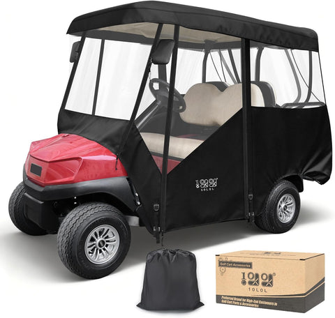 10L0L 2/4 Passenger Golf Cart Enclosures for Club Car Tempo/Onward, 600D Waterproof