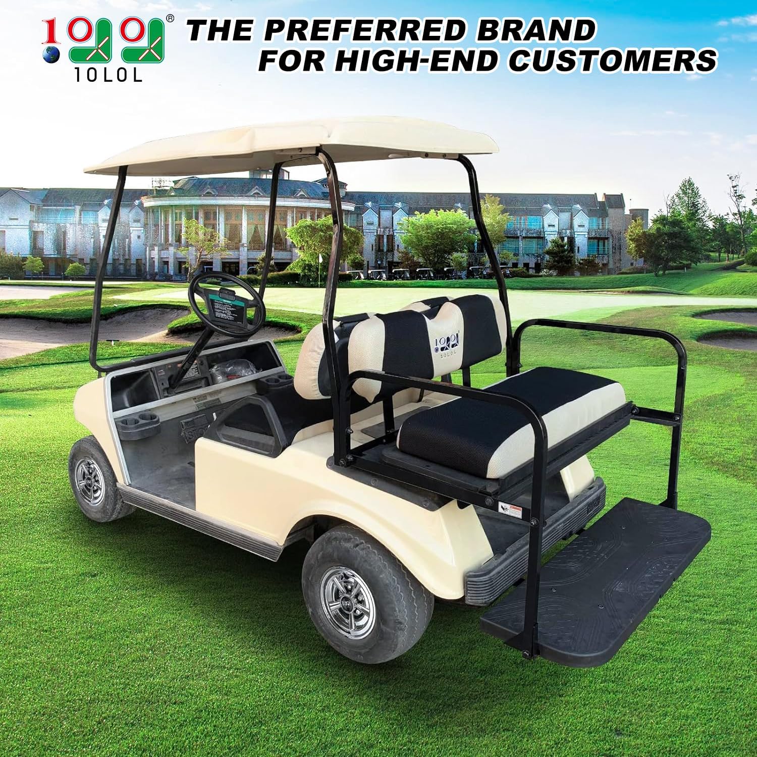 Golf Cart Front Rear Seat Cover Set