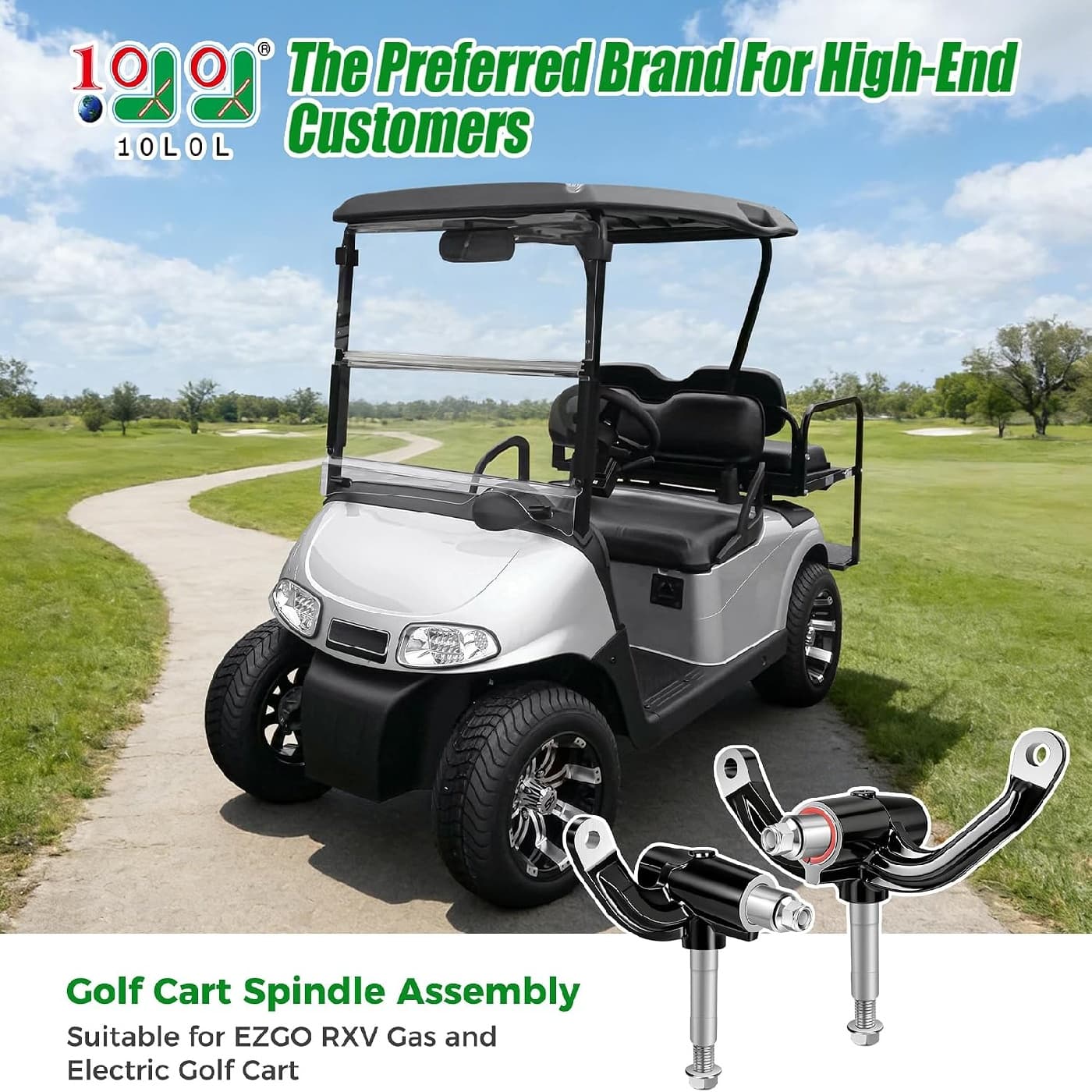 10L0L Golf Cart Spindle Assembly