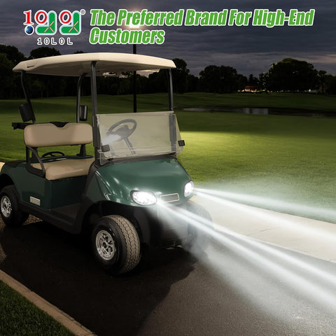 10L0L LED Golf Cart Headlights for EZGO Freedom TXT/T48