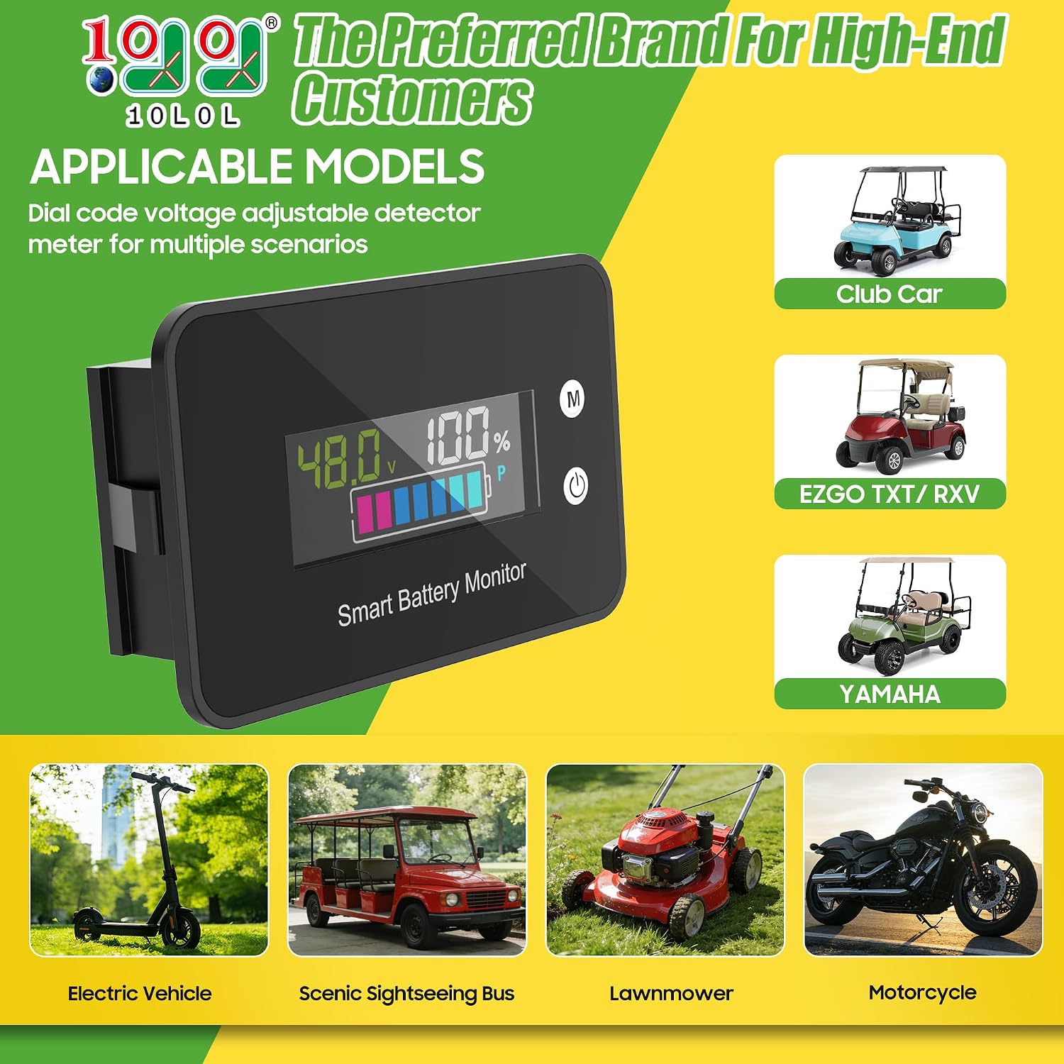 10L0L IPX7 Waterproof Battery Monitor