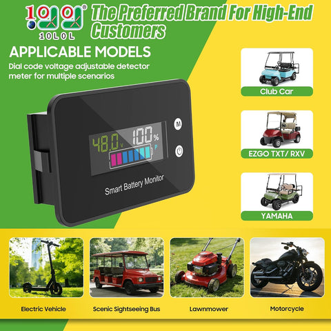 10L0L IPX7 Waterproof Battery Monitor