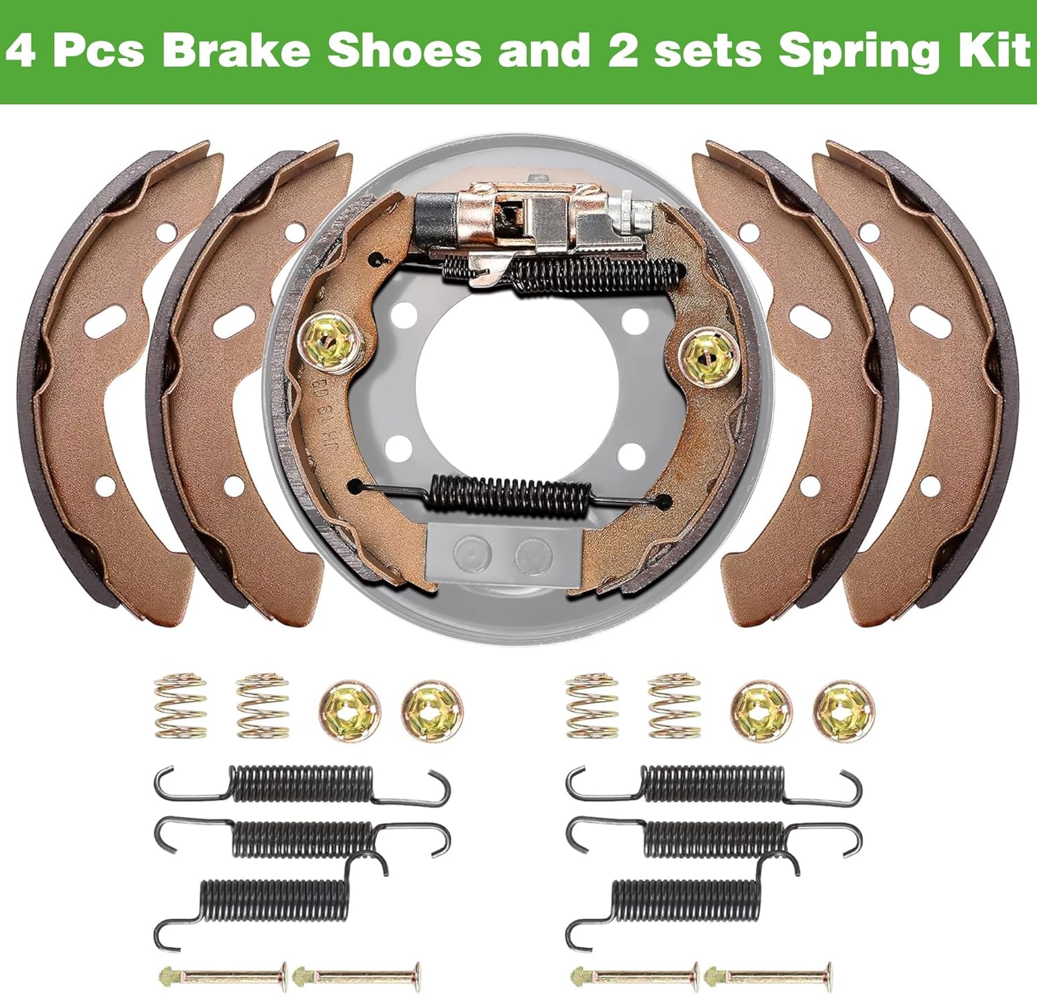 4 Pcs Brake Shoes and 2 sets Spring Kit