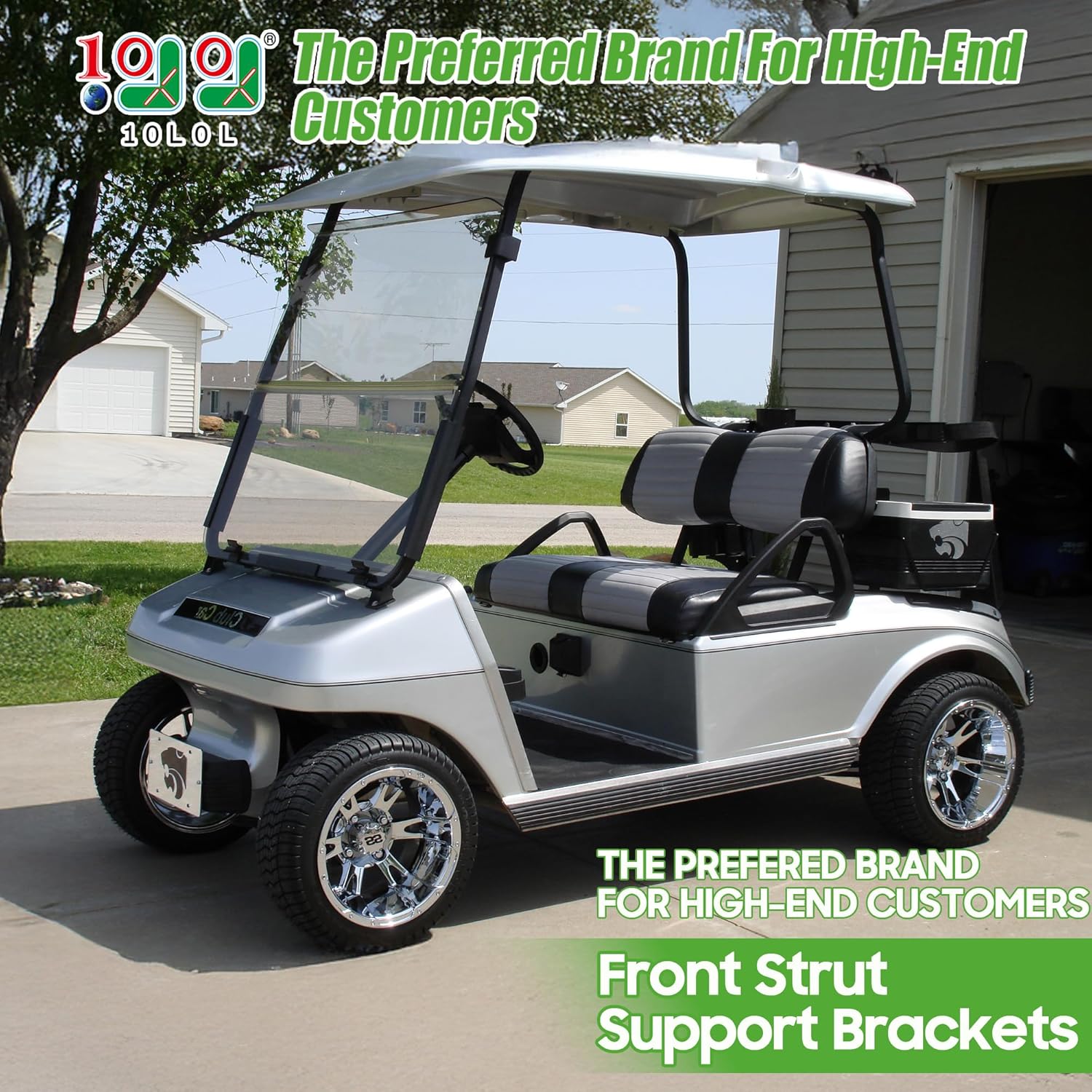Club Car DS Front Roof Support Brackets