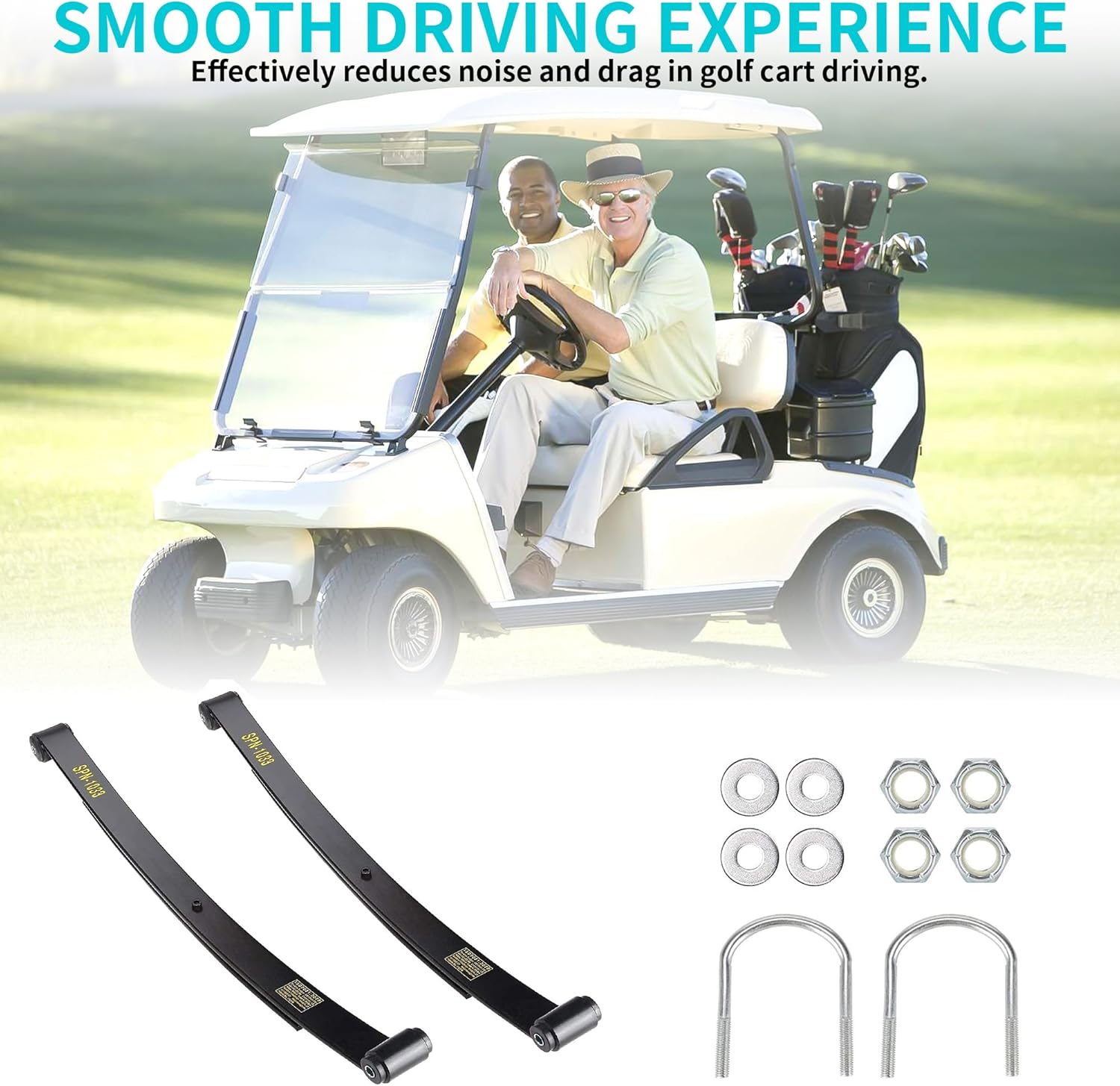 Golf Cart Leaf Springs for EZGO with U-bolts 10L0L