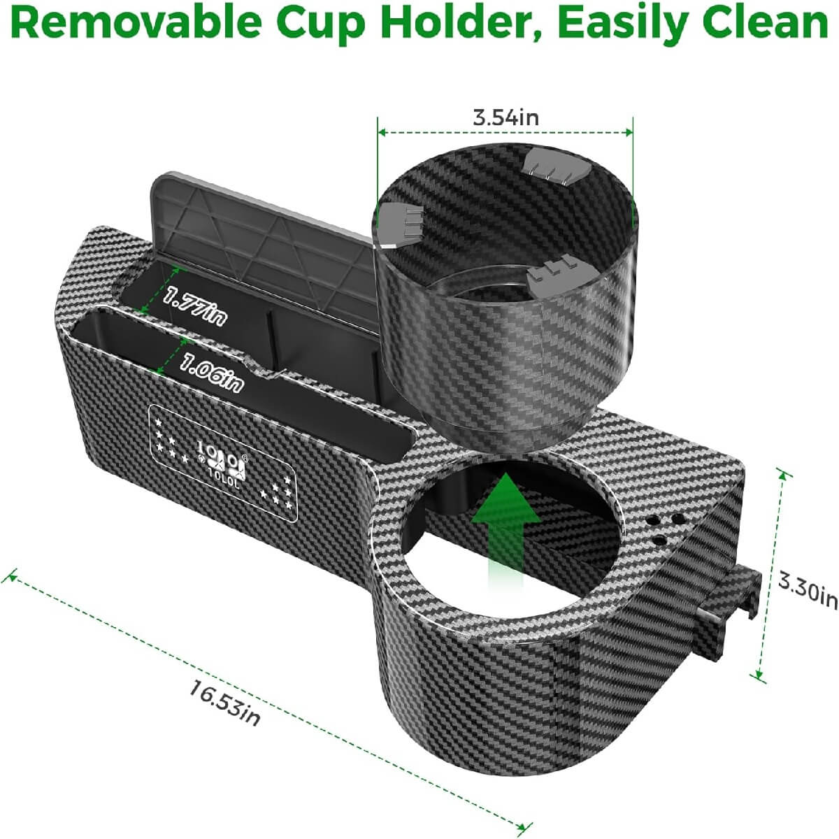 Removable Cup Holder, Easily Clean