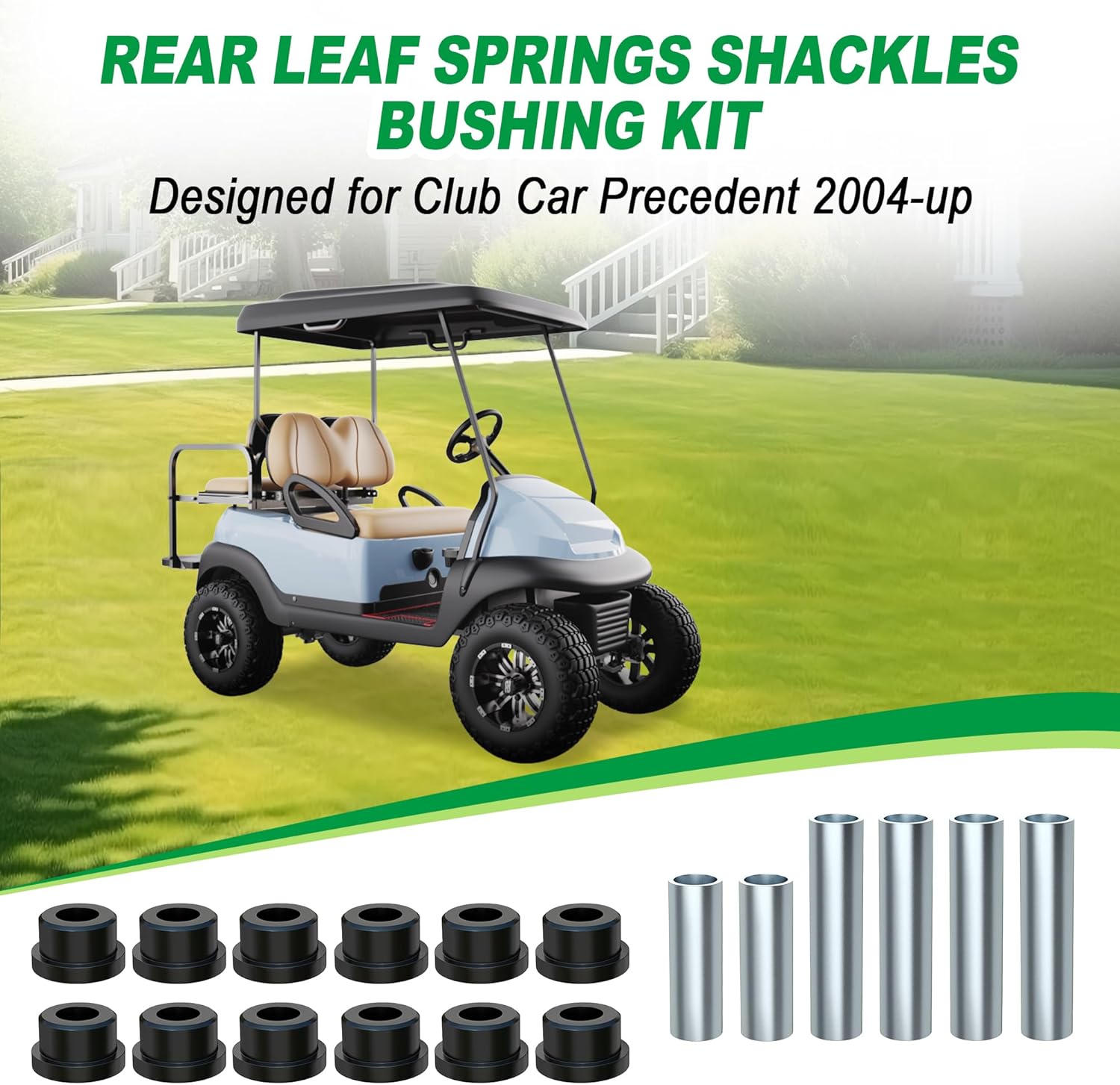 Golf Cart Rear Leaf Spring & Shackle Bushing Sleeve Kit