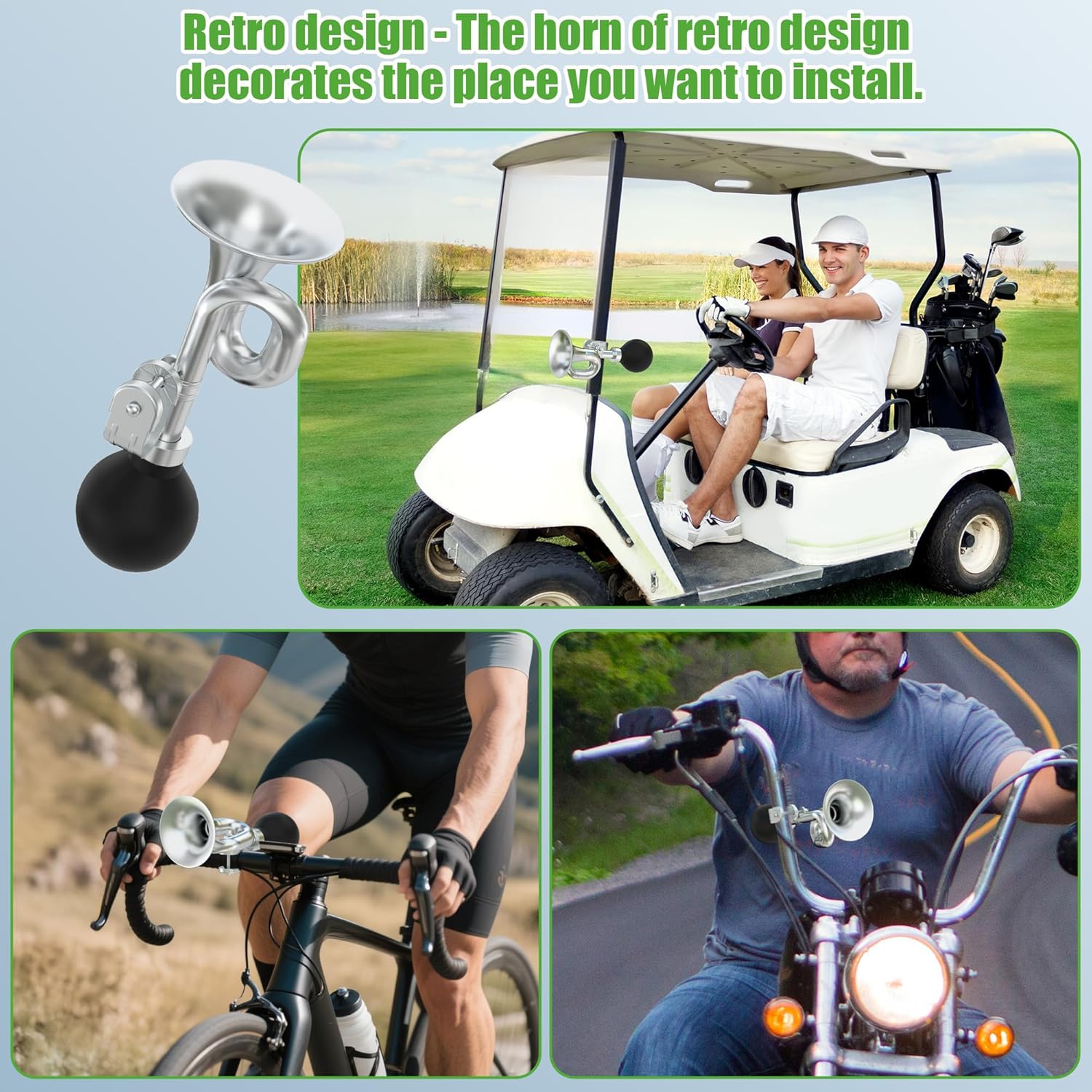 Horn for Golf Cart Boat Bicycle Motorcycle