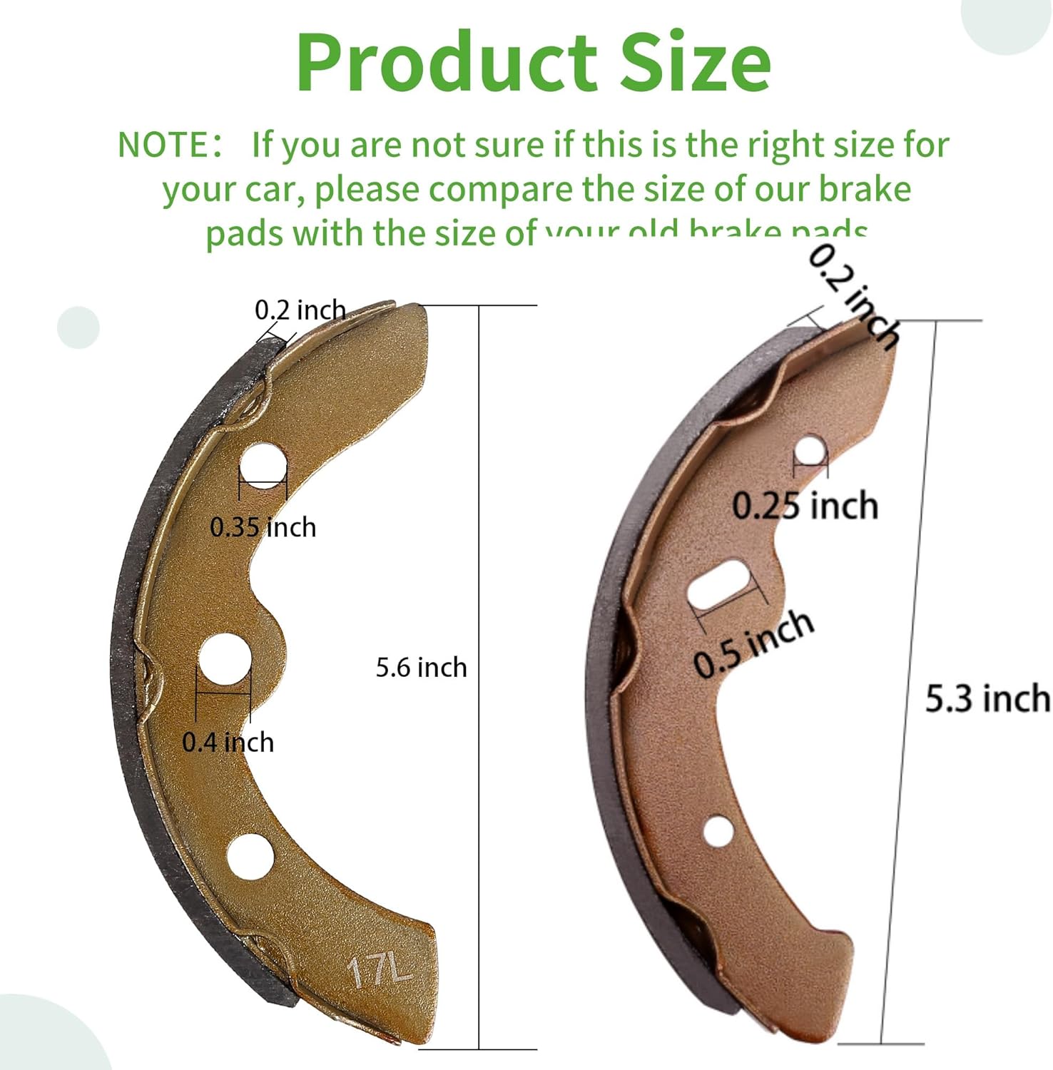 10L0L Golf Cart Brake Shoes