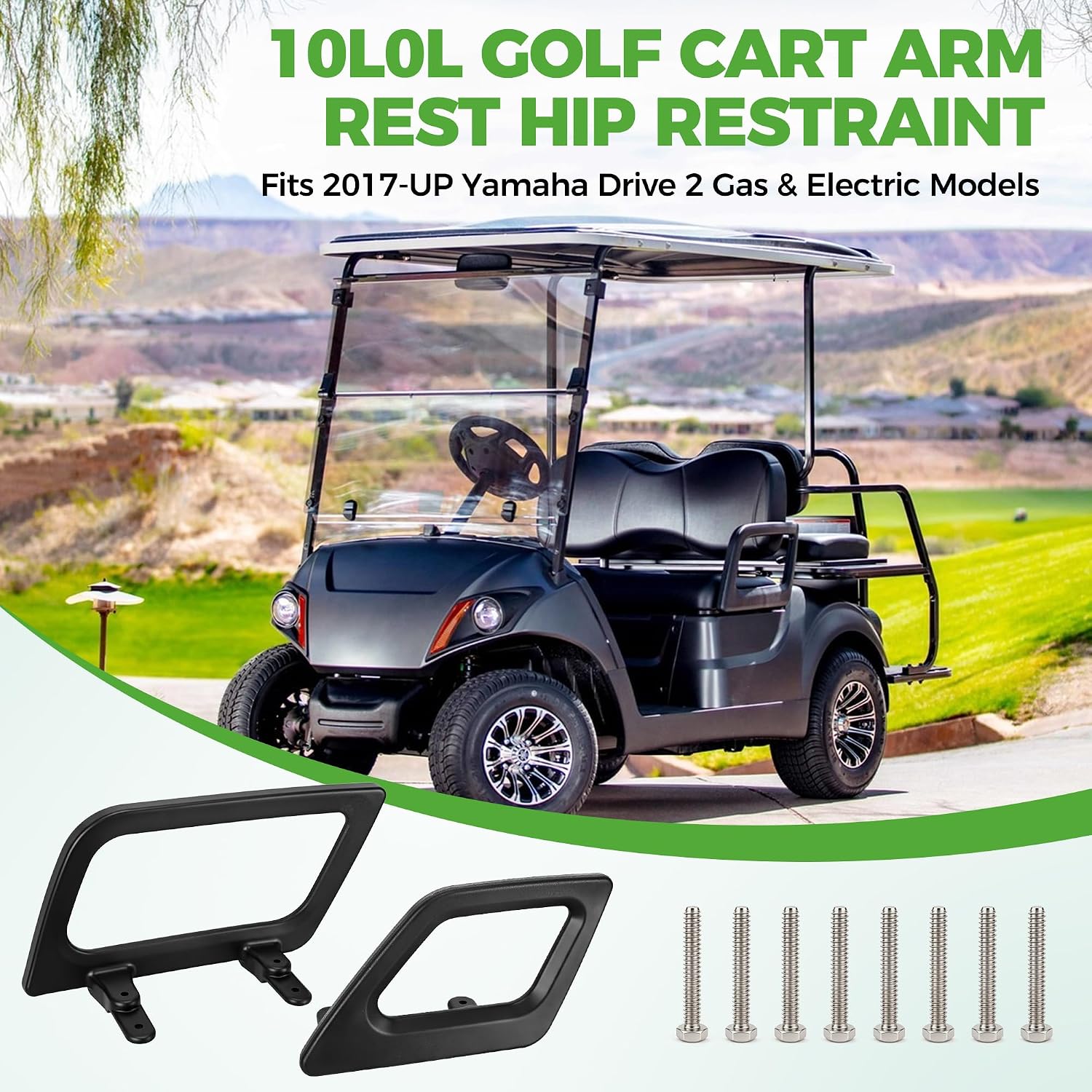 10L0L Golf Cart Armrest Hip Restraint Set for Yamaha Drive 2