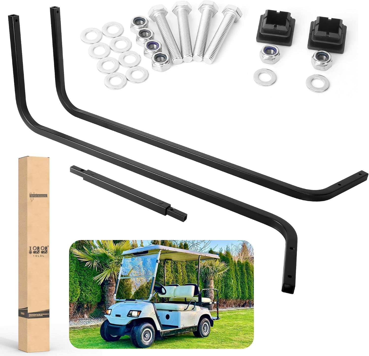 10L0L Front Roof Support Kit for Yamaha G16-G19 1995-2002 Golf Carts