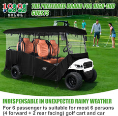 10L0L Golf Cart Driving Enclosures 6/4+2 Passenger Extended Roof
