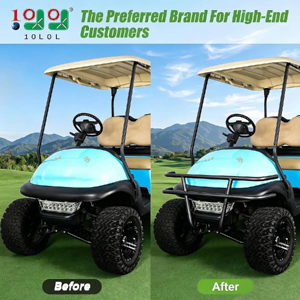 Club Car Precedent Golf Cart Brush Guard Front Bumper