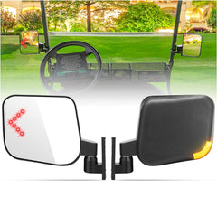 Golf Cart Side Mirrors with Turn Signals for EZGO Club Car Yamaha - 10L0L