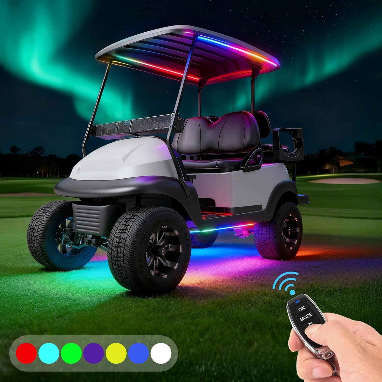 10L0L Golf Cart Underbody LED Light Strip Kit