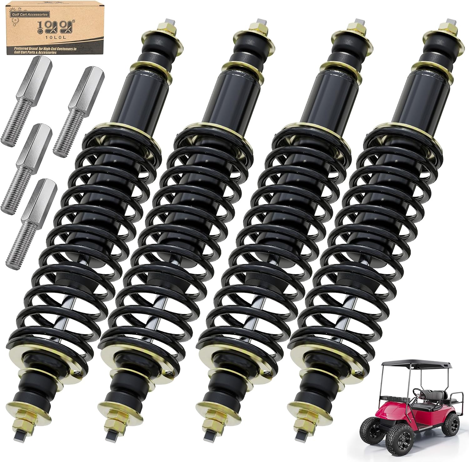 Black Golf Cart Shock Absorber Set