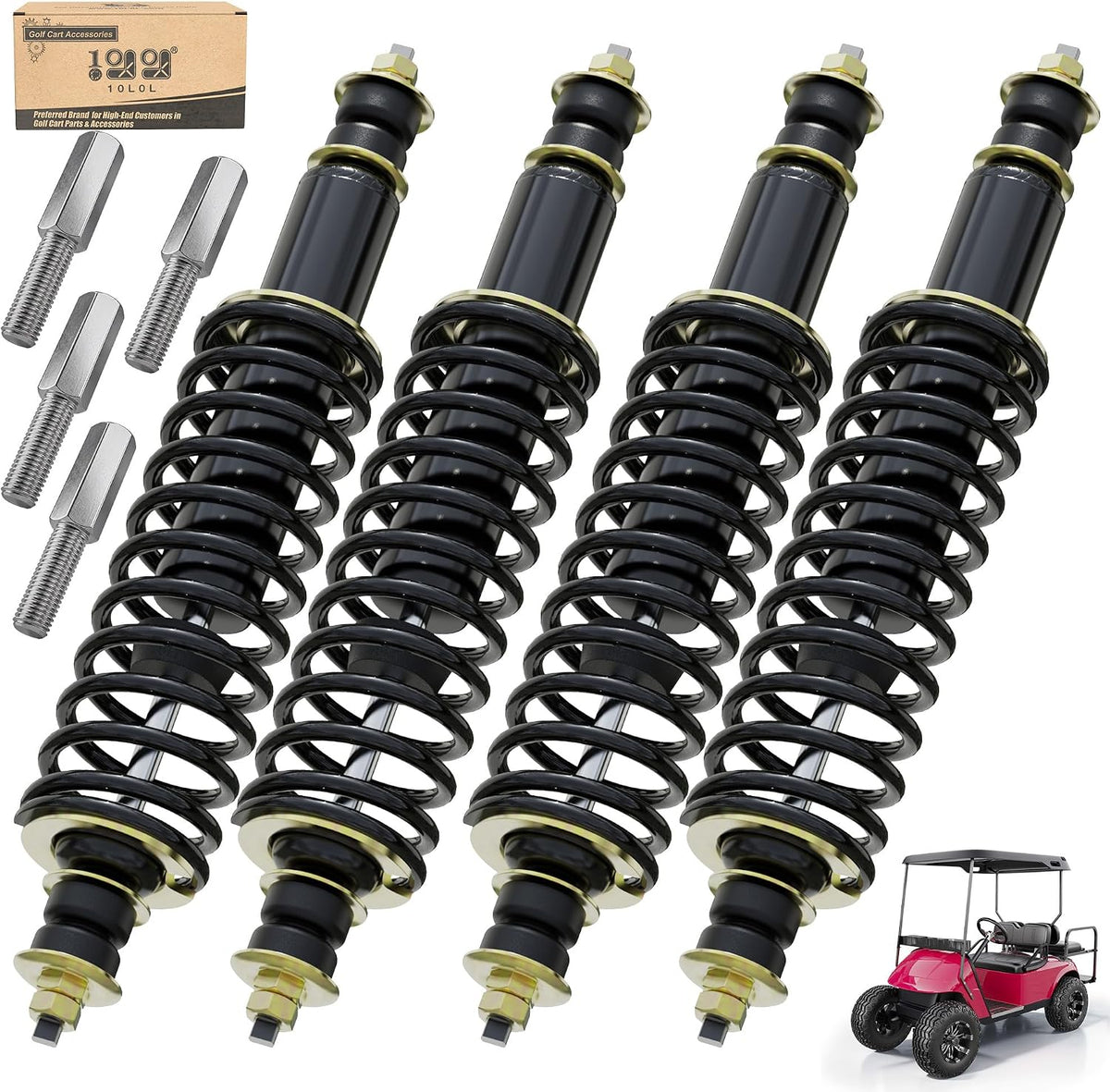 Black Golf Cart Shock Absorber Set