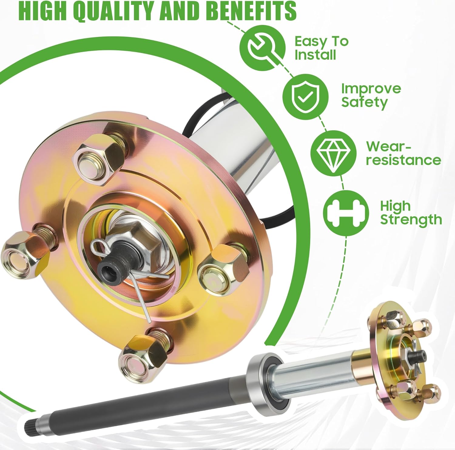 10L0L Golf Cart Rear Axle Shaft Assembly (Long)