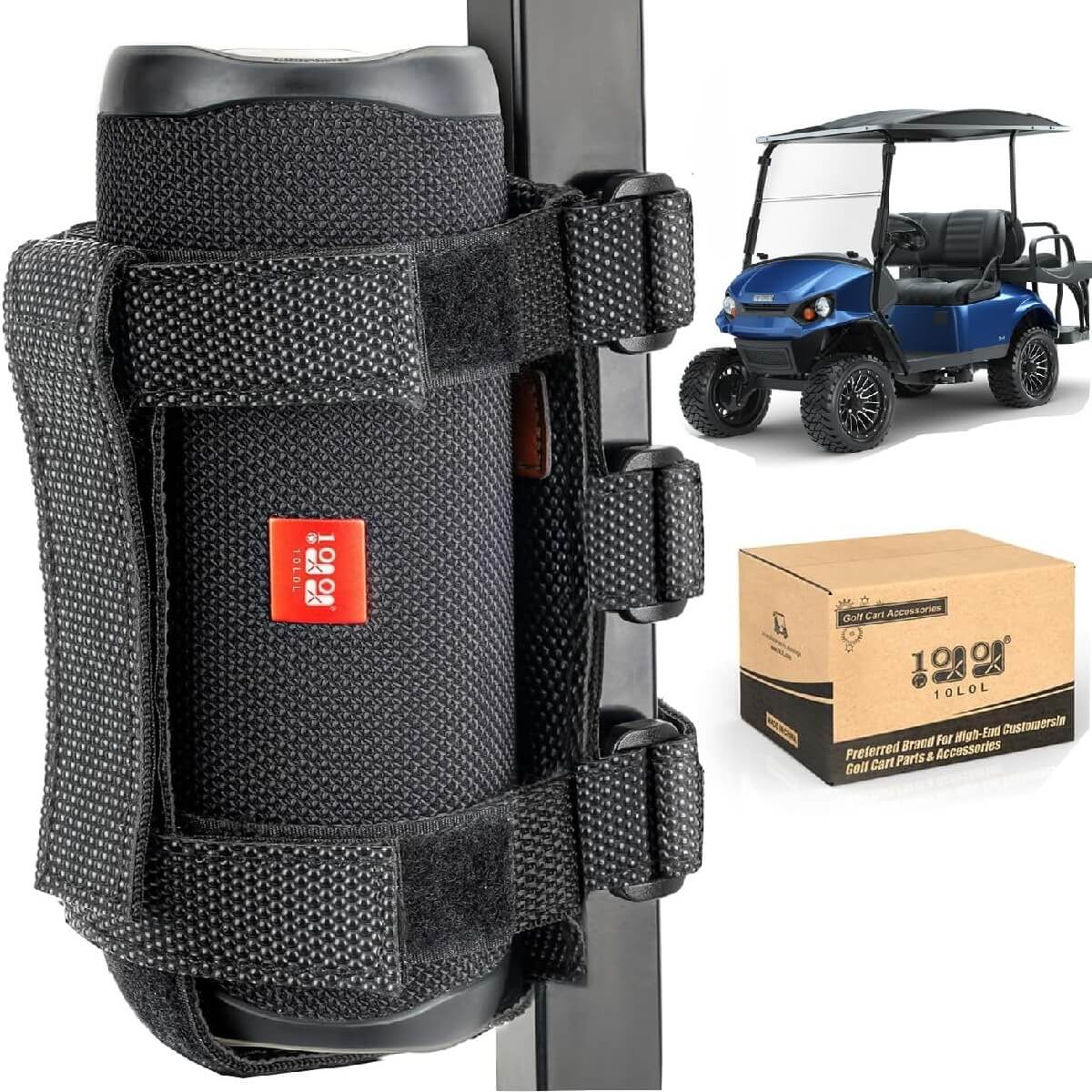 Black Golf Cart Speaker Mount
