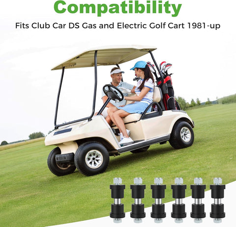 10L0L Golf Cart Front and Rear Leaf Spring Bushing and Sleeve & Screw Kit