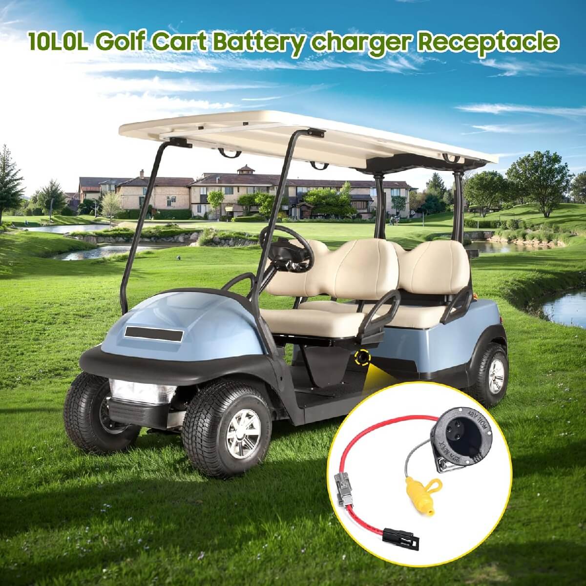 10L0L golf gort Battery charger Receotacle