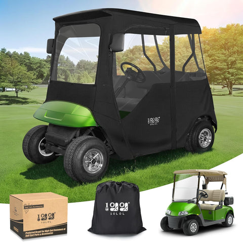 10L0L 600D Golf Cart Enclosure 2 Passenger Rain Cover
