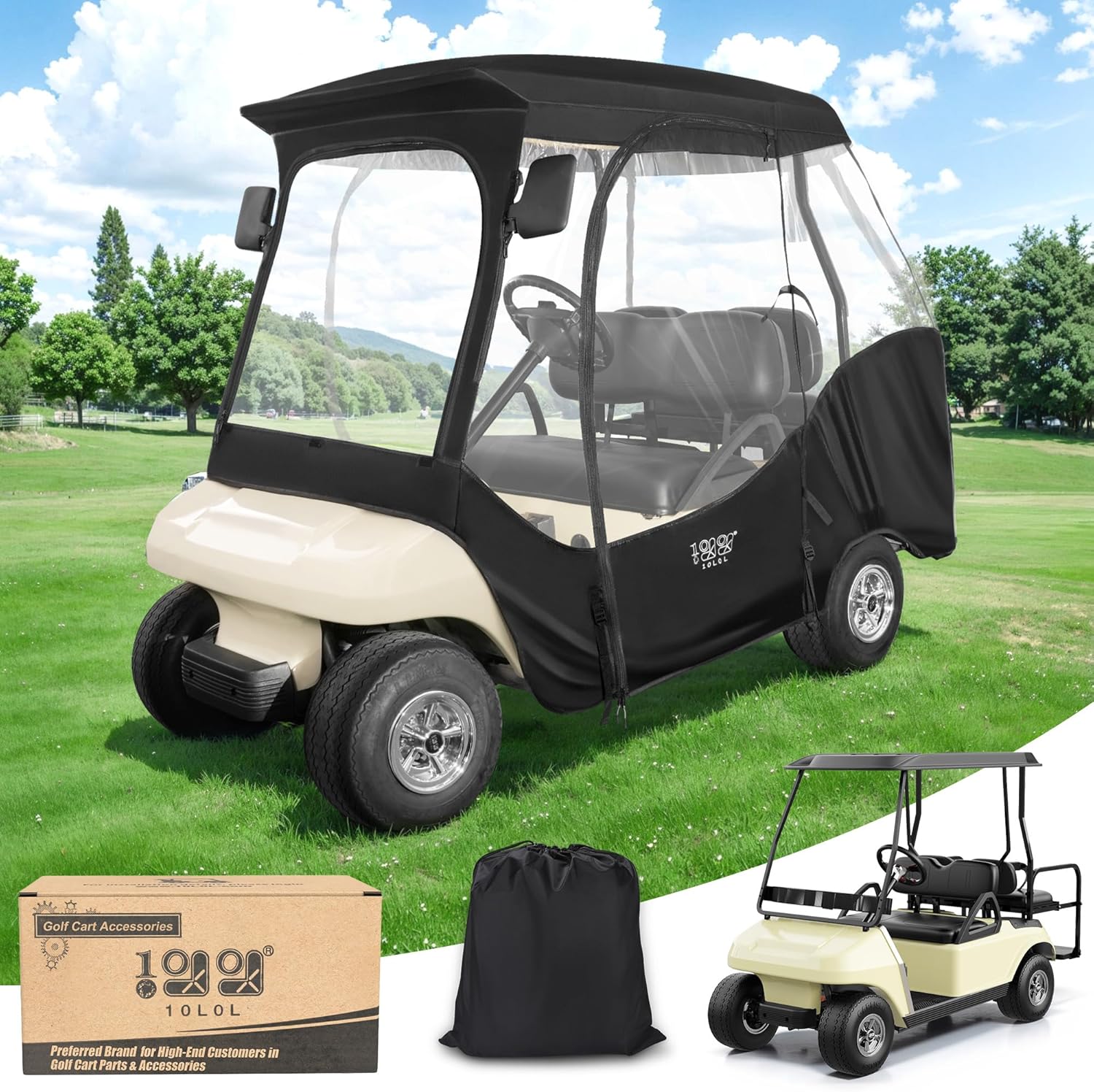 10L0L 4 Passenger Golf Cart Enclosure for Club Car DS
