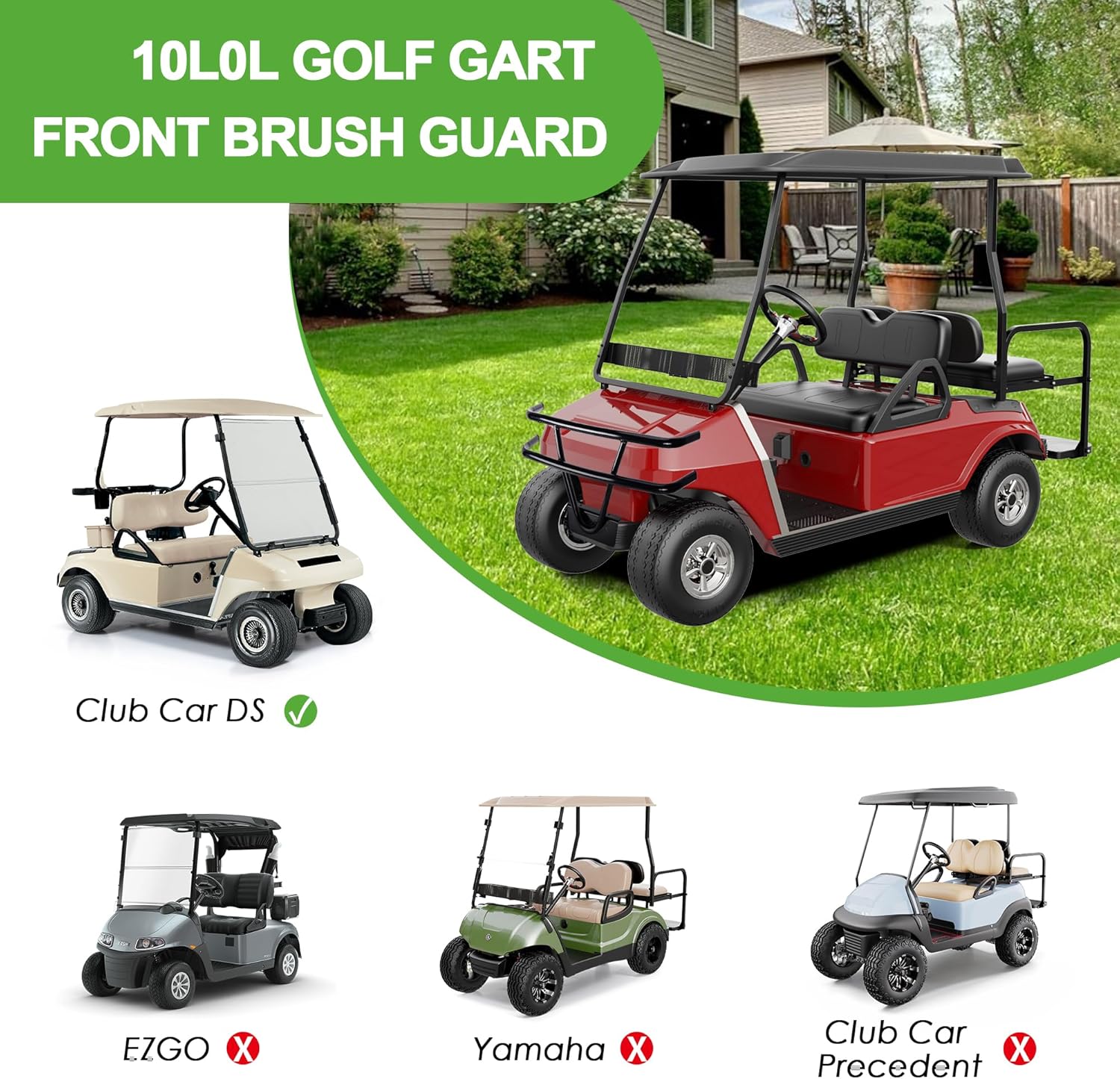 10LOL GOLF GART FRONT BRUSH GUARD