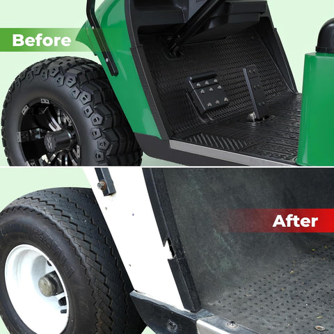 Golf Cart Side Guards for EZGO TXT - Carbon Fiber Style