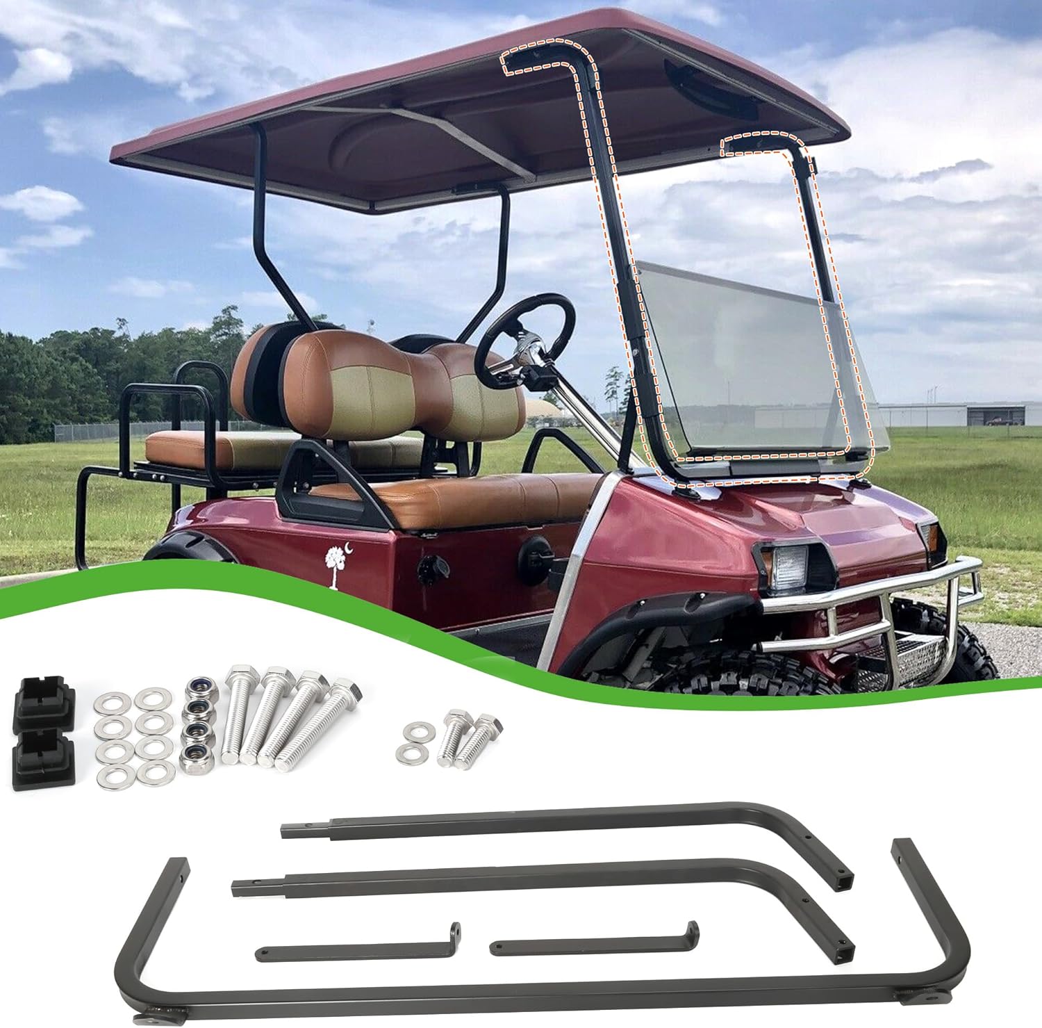 Front Roof Support Brackets for Club Car DS