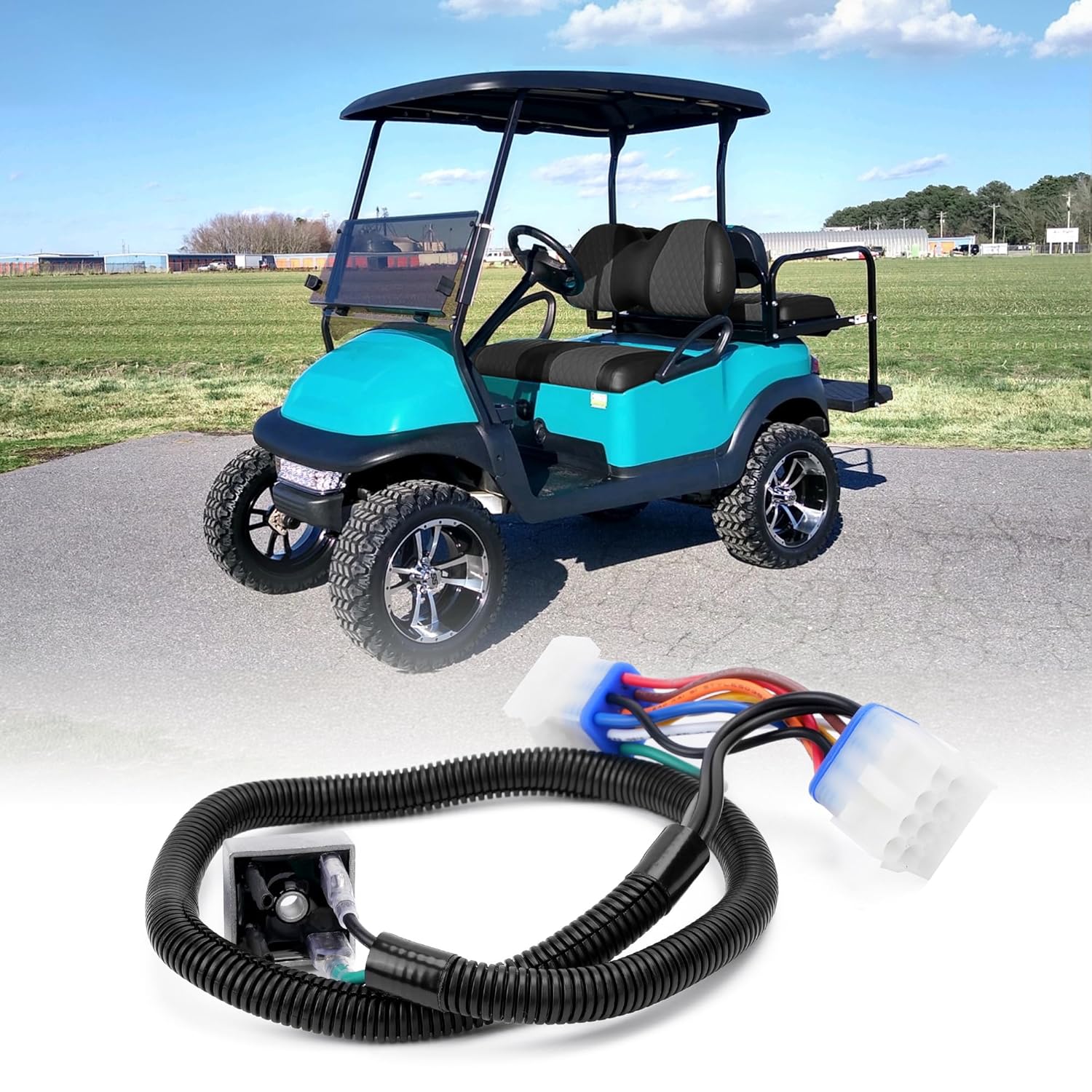 10L0L Golf Cart Harness Adapter-12V Headlight Voltage Reducer Harness for Club Car Precedent