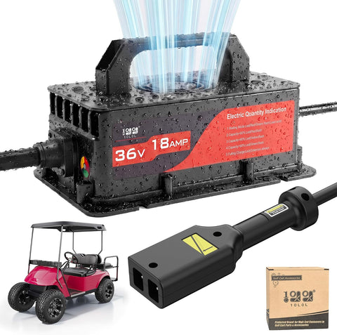 Black EZGO TXT 36 Volt Golf Cart Battery Charger