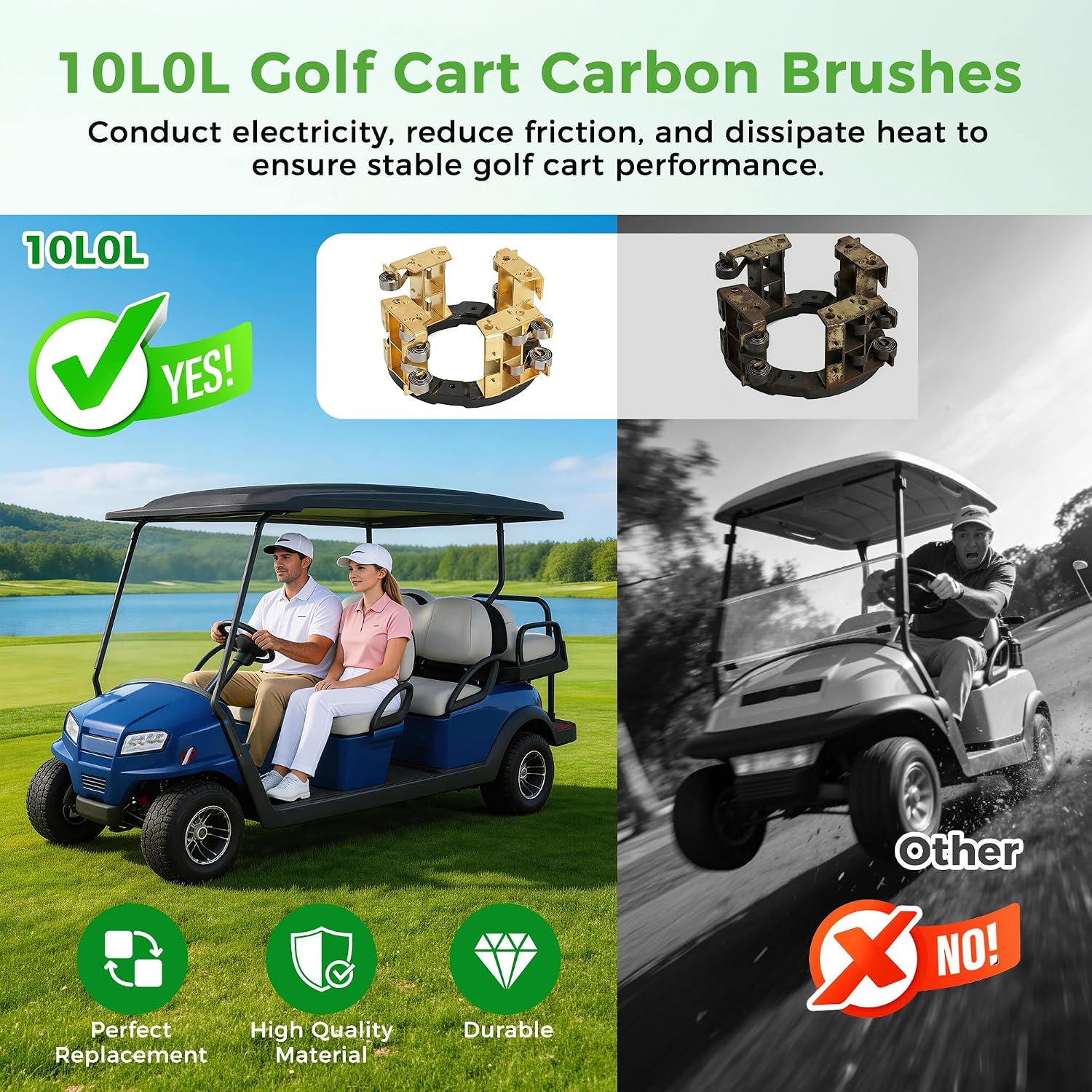 10L0L Golf Cart Motor Brush Holder with Springs