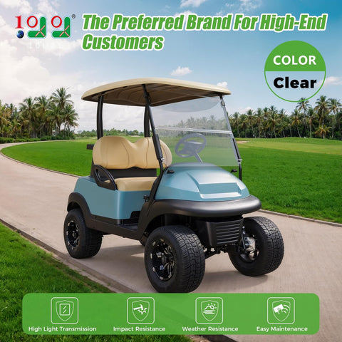 Club Car Golf Cart Windshield Replacement Fold-Down Design
