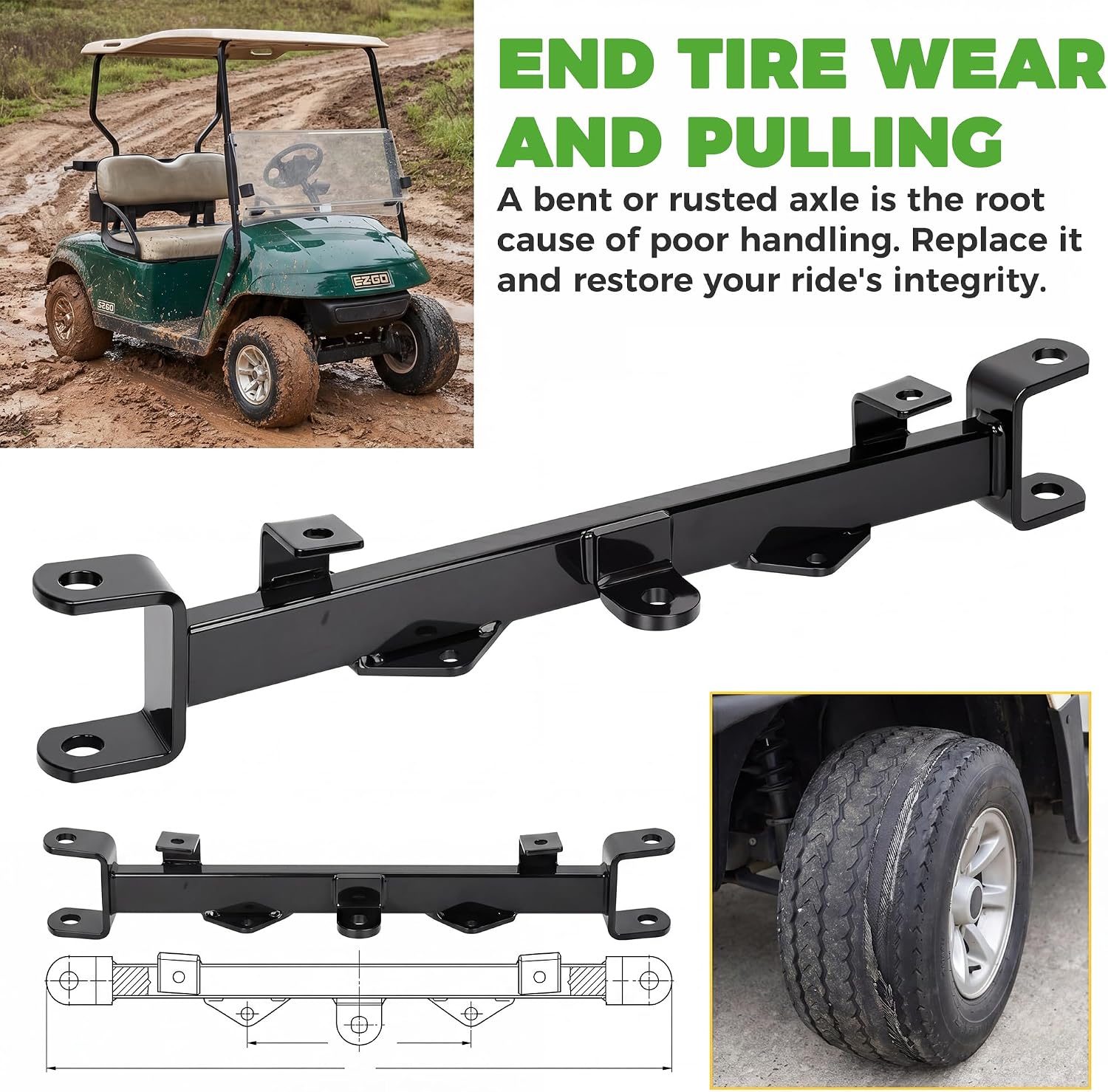 Golf Cart Front Axle Weldment