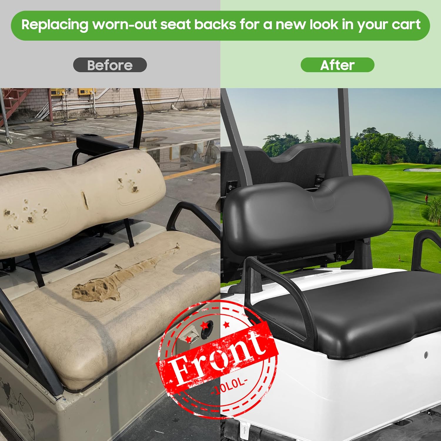 Replacing worn-out seat backs for a new look in your cart