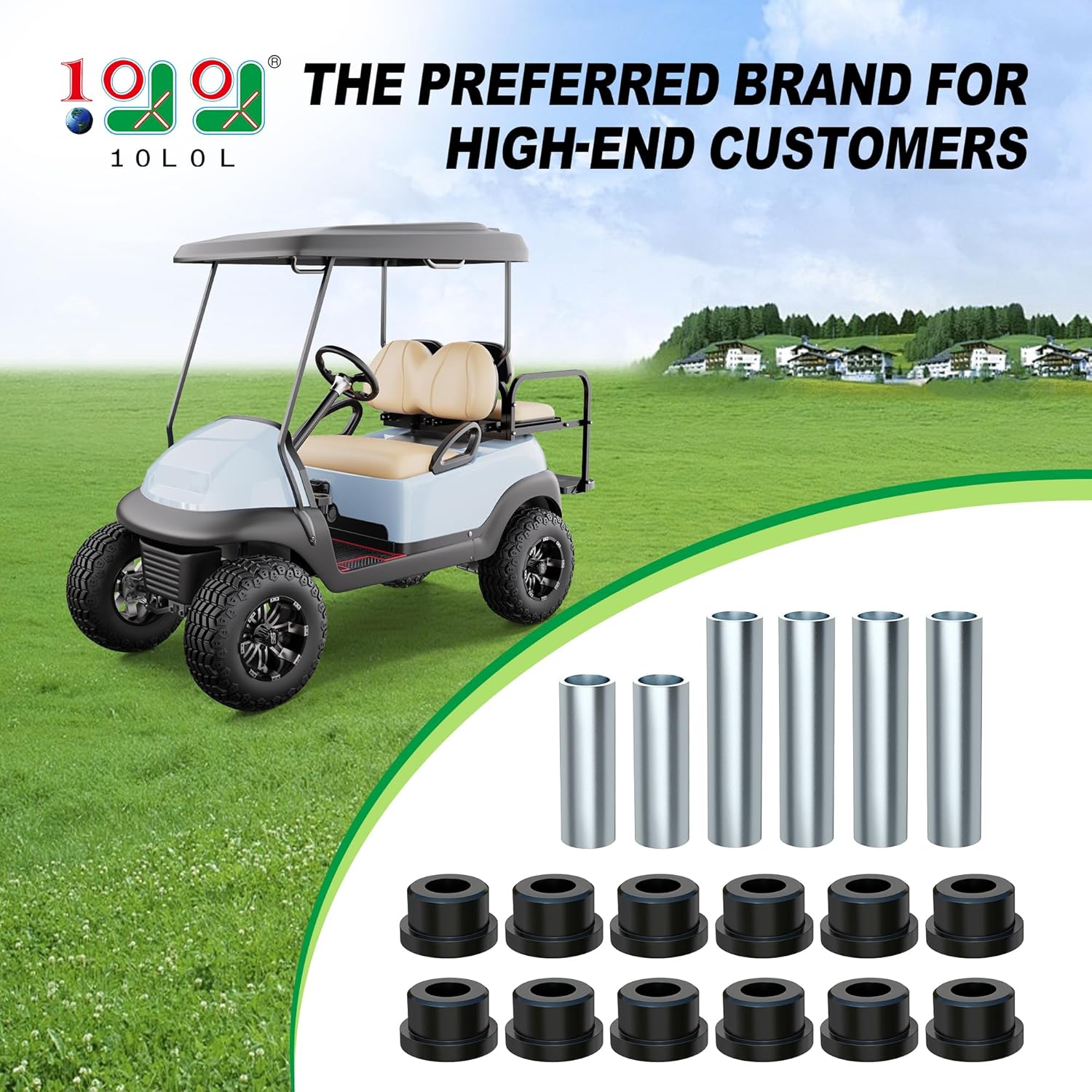 Golf Cart Rear Leaf Spring & Shackle Bushing Sleeve Kit